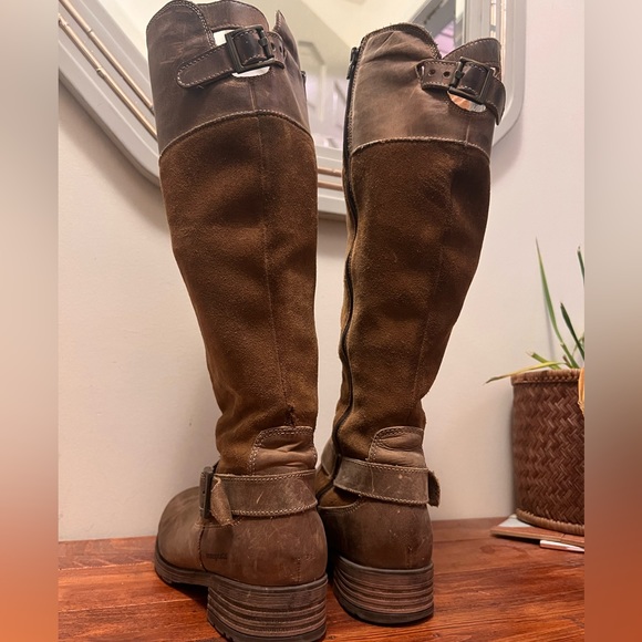 Leather Knee High Riding Style Boots - Picture 3 of 6